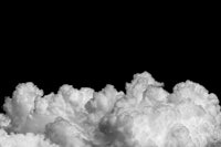 a black and white image of clouds on a black background